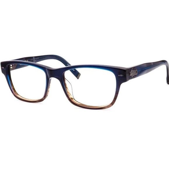 John Varvatos Eyeglasses V361 UF Navy Gradient Square Frame Japan 53 17 140 Mens - Picture 1 of 16